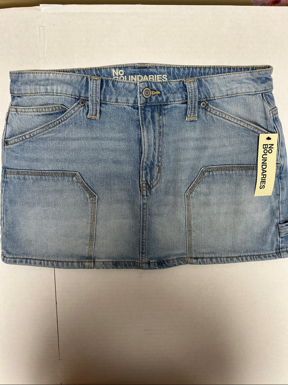 No Boundaries Light Blue Denim Jean Skirt M (8-10) NWT